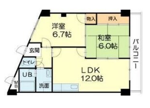 土山ヤングコーポの物件間取画像